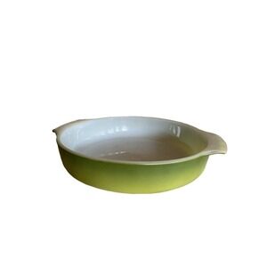 Anchor Hocking Fire King Oval Baking Dish Lime Green Ovenware Made in USA